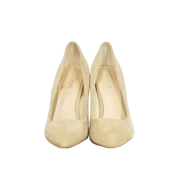 ALDO Womens Nude Beige Suede Classic Pumps Size 39 / 8.5 US - Picture 9 of 11